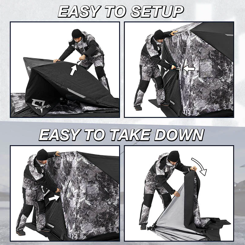 Piscifun 3-4 Person Ice Fishing Shelter, Pop-up Ice Fishing Tent - Image 15