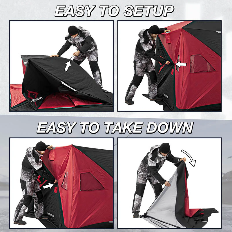 Piscifun 3-4 Person Ice Fishing Shelter, Pop-up Ice Fishing Tent - Image 7