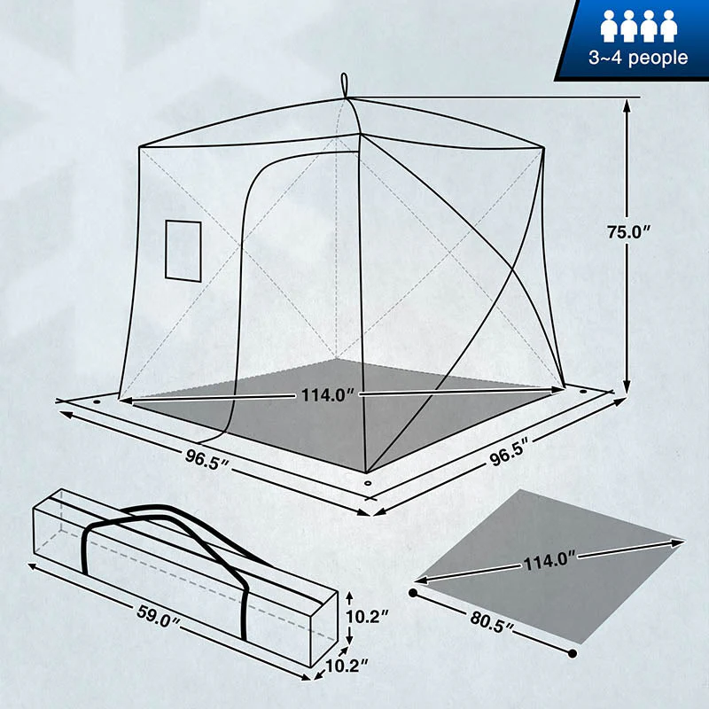 Flash Sale Piscifun 3-4 Person Ice Fishing Shelter - Image 8