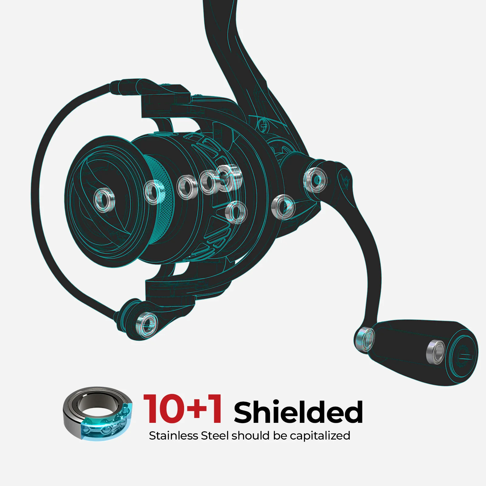 Piscifun® Carbon X Spinning Reel Size 500 1000 for Ice Fishing - Image 10