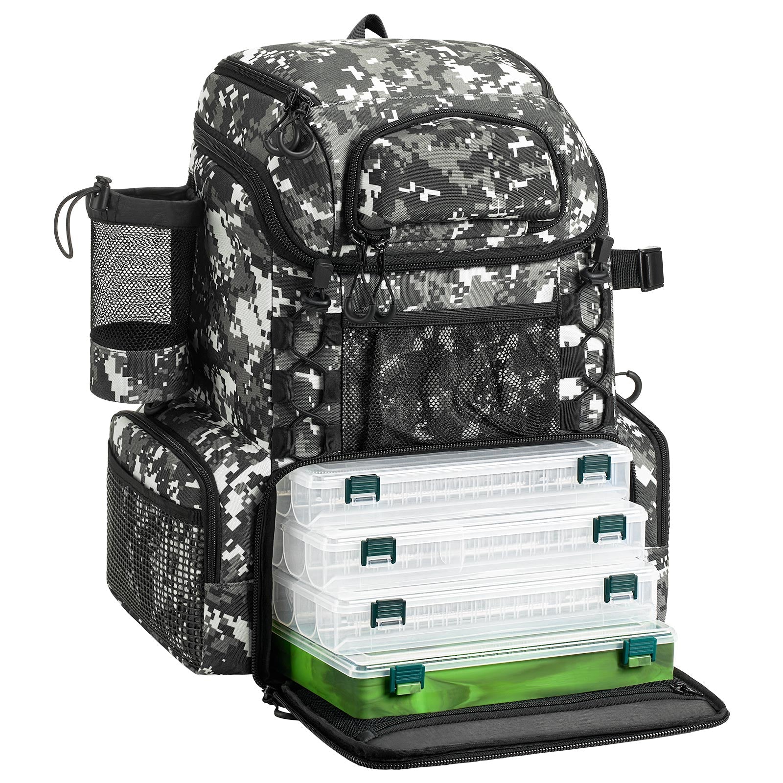 Flash Sale Piscifun Fishing Tackle Backpack Large Fishing Storage Bag With 4 Boxes - Image 2