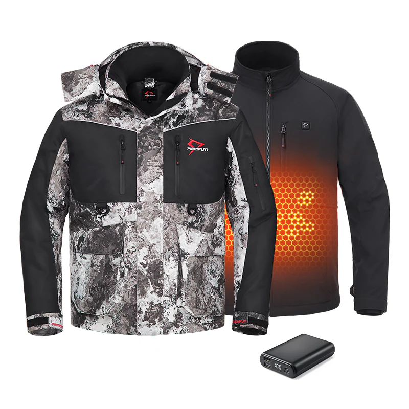Piscifun Ice Fishing Suit,3 in 1 Heated Jacket,Waterproof Fishing Bib - Image 16