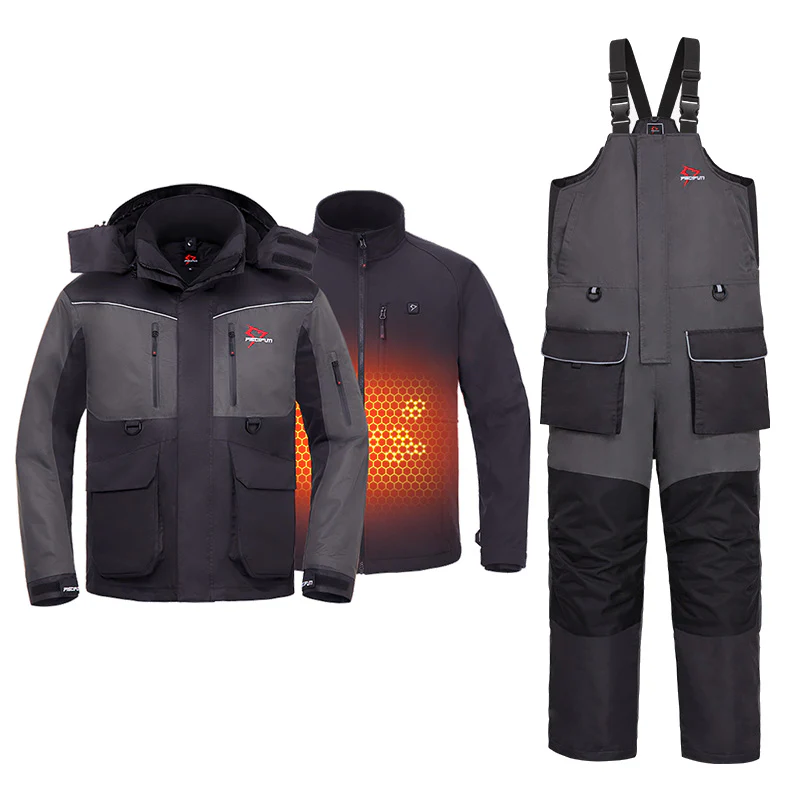 Piscifun Ice Fishing Suit,3 in 1 Heated Jacket,Waterproof Fishing Bib - Image 31