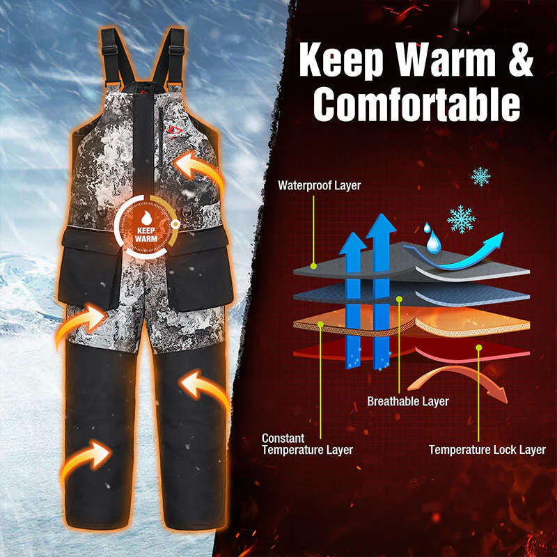 Flash Sale Piscifun Ice Fishing Waterproof Fishing Bib With Flotation Technology - Image 3
