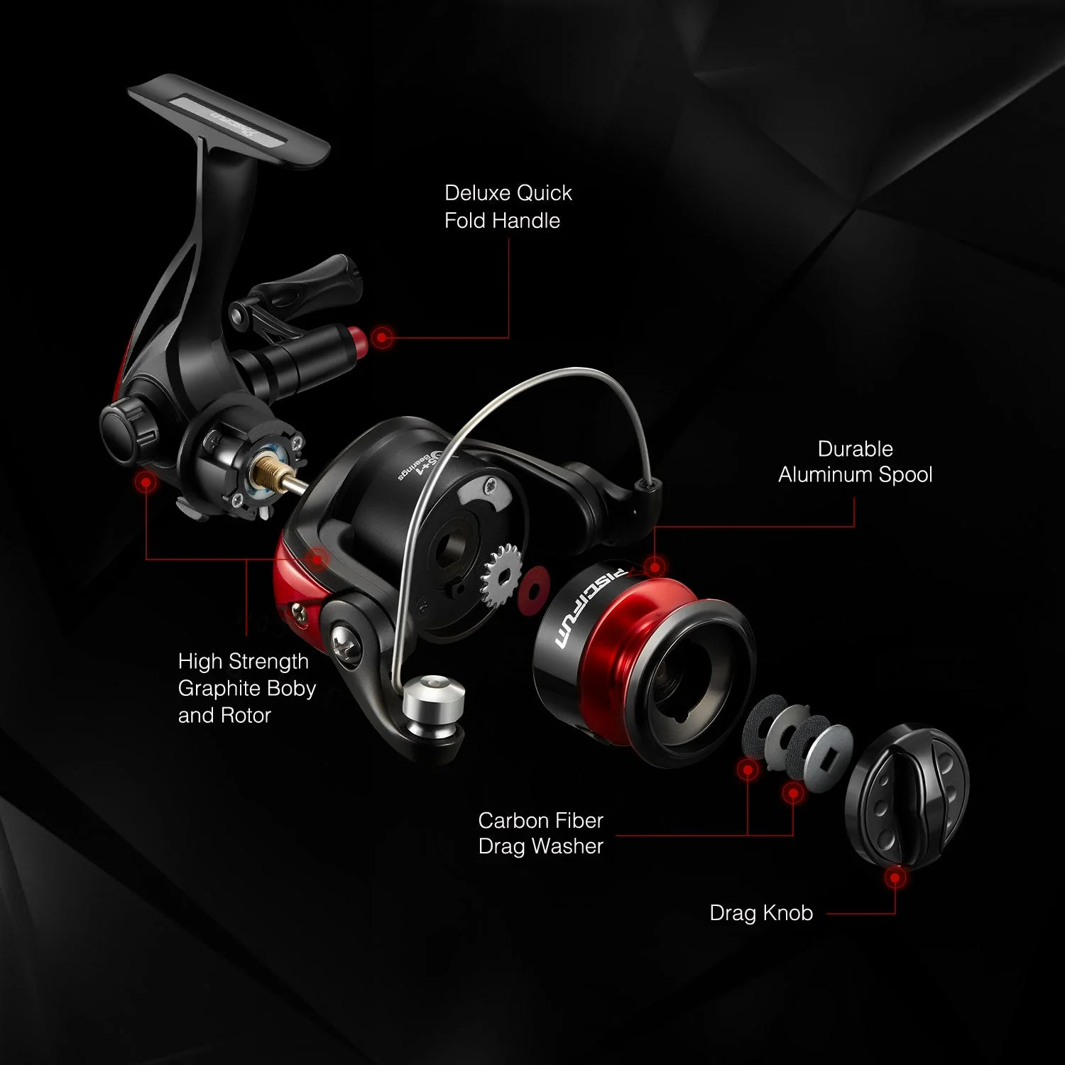 Piscifun® ICX 5 Ice Fishing Reel Quick Folding Handle Sale - Image 7