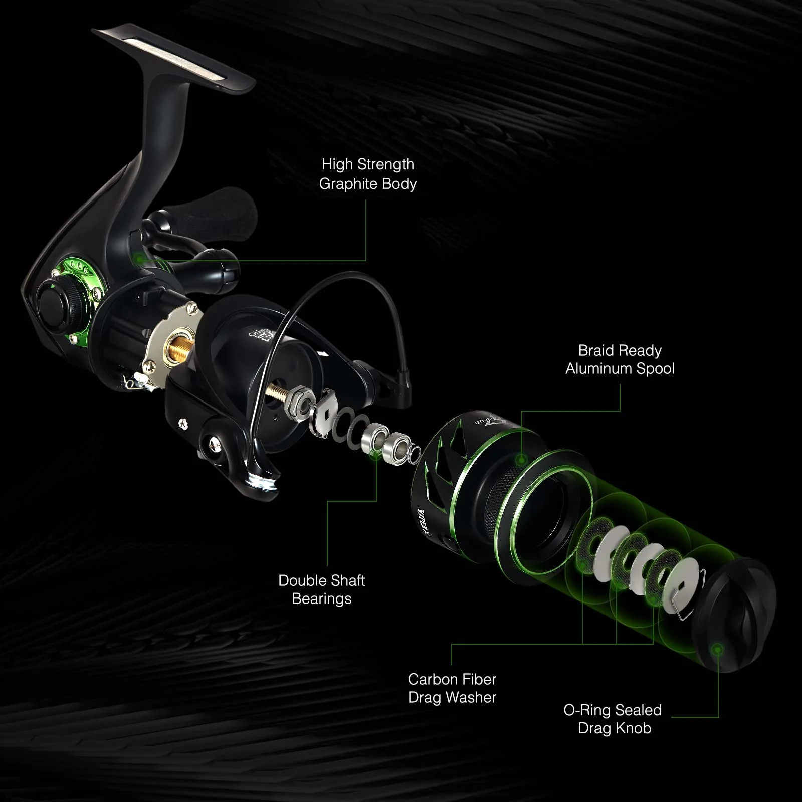 Piscifun® Viper X Spinning Reel High Speed Fishing Reel Size 500-5000 - Image 10