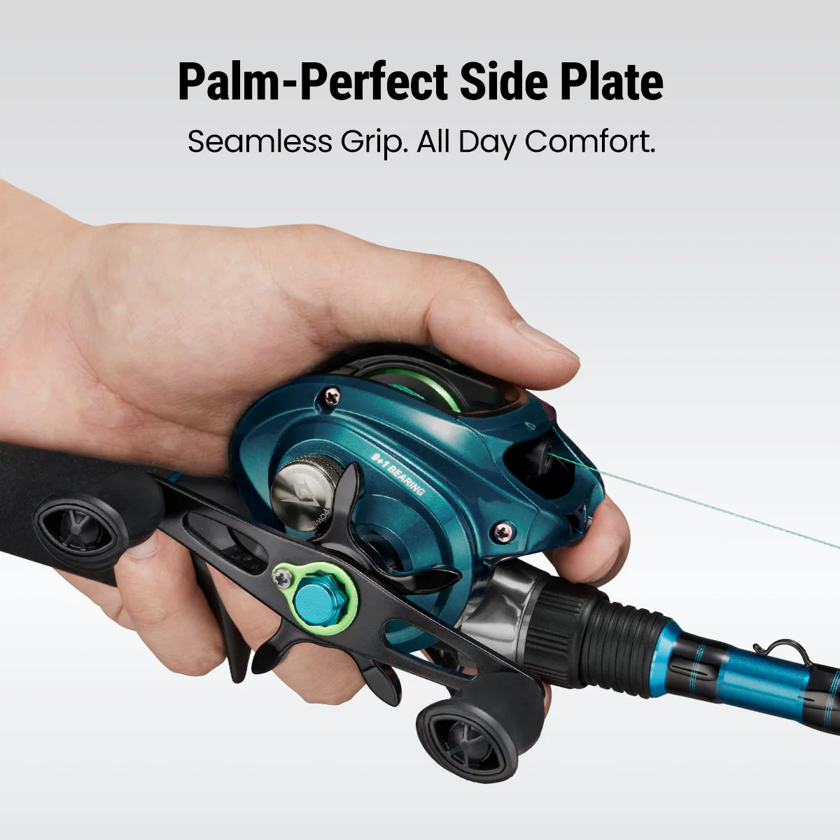 Piscifun® Lite Ultra Light Low Profile Baitcasting Reel with Black & Teal Baitcaster - Image 18