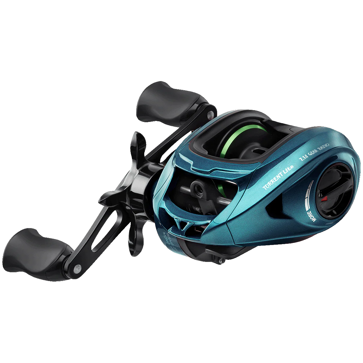 Piscifun® Lite Ultra Light Low Profile Baitcasting Reel with Black & Teal Baitcaster - Image 26