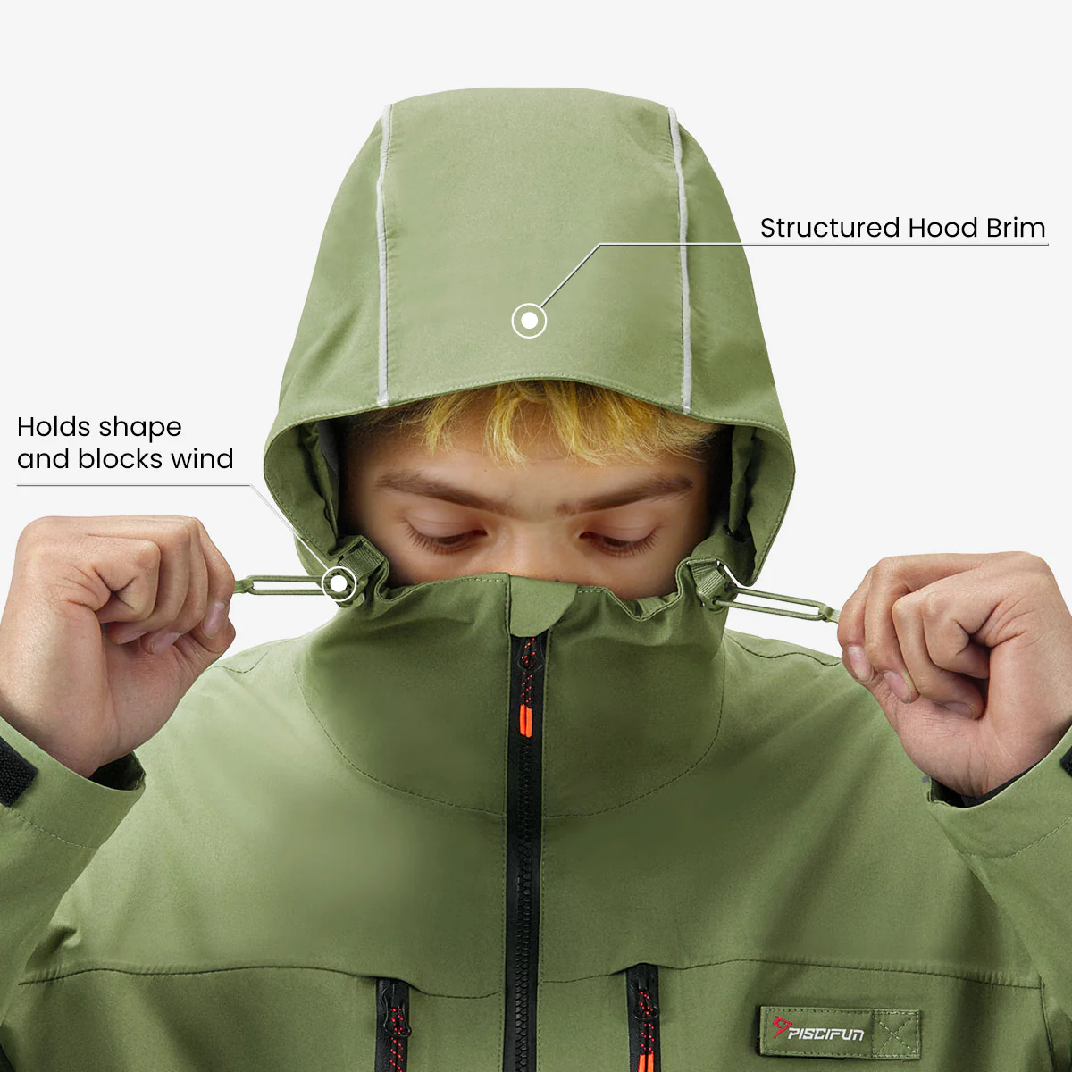 Piscifun® 3-Layer Waterproof Fishing Jacket | Breathable Windproof Fly Fishing Wading Rain Jacket - Image 20