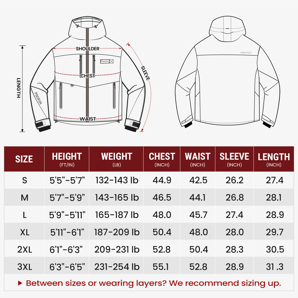 Piscifun® 3-Layer Waterproof Fishing Jacket | Breathable Windproof Fly Fishing Wading Rain Jacket - Image 3