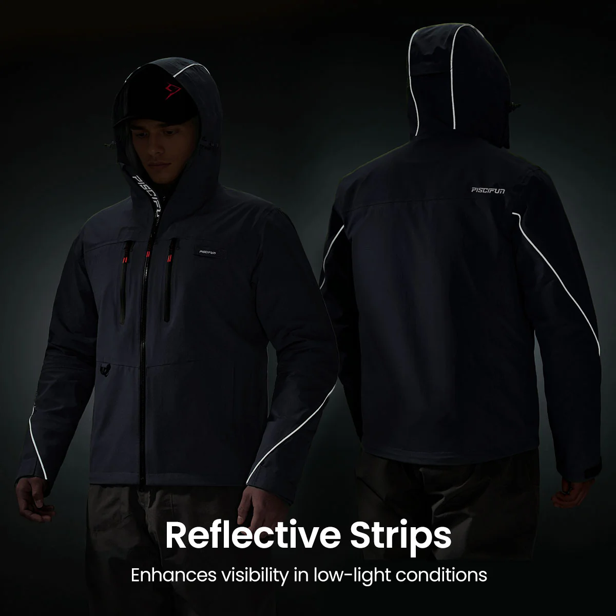 Piscifun® 3-Layer Waterproof Fishing Jacket | Breathable Windproof Fly Fishing Wading Rain Jacket - Image 8