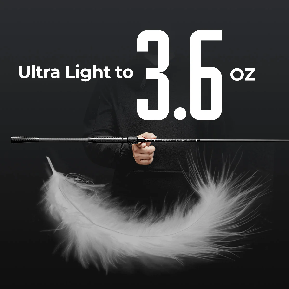Piscifun® Carbon R1 The Lightest Carbon One Piece Spinning Rod Casting Rod - Image 6