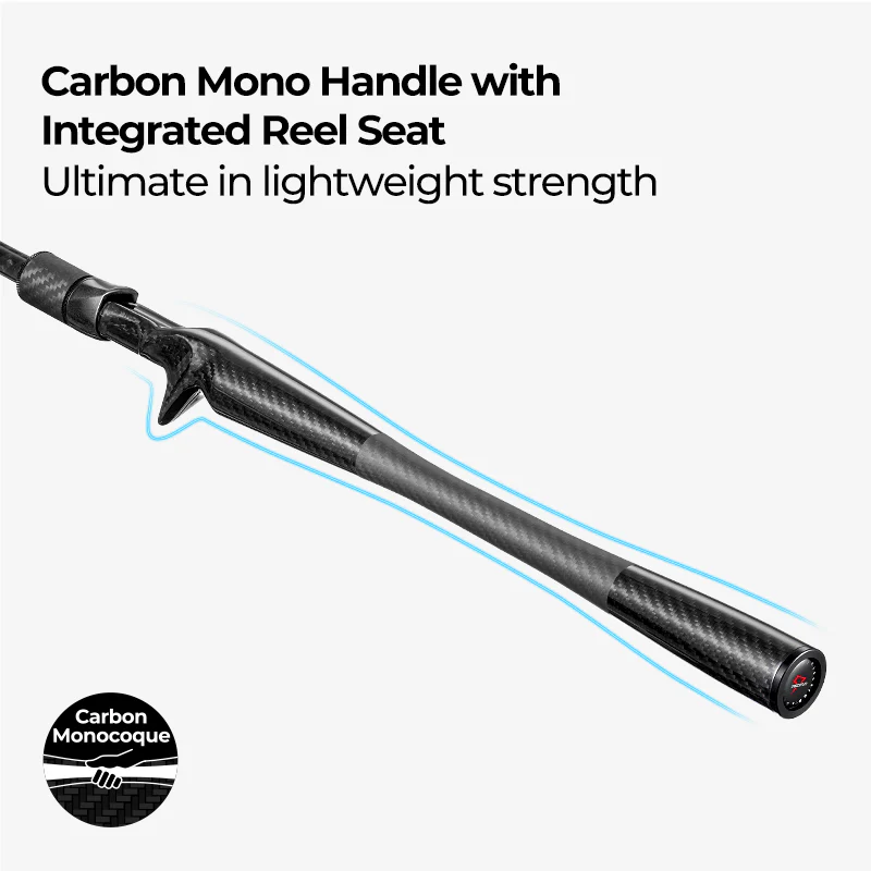 Piscifun® Carbon R1 The Lightest Carbon One Piece Spinning Rod Casting Rod - Image 3